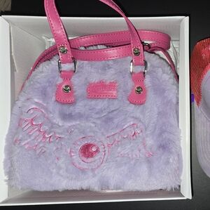 Vegan Bubblegum Furry Small Bowling Bag & Velvet Trucker Hat